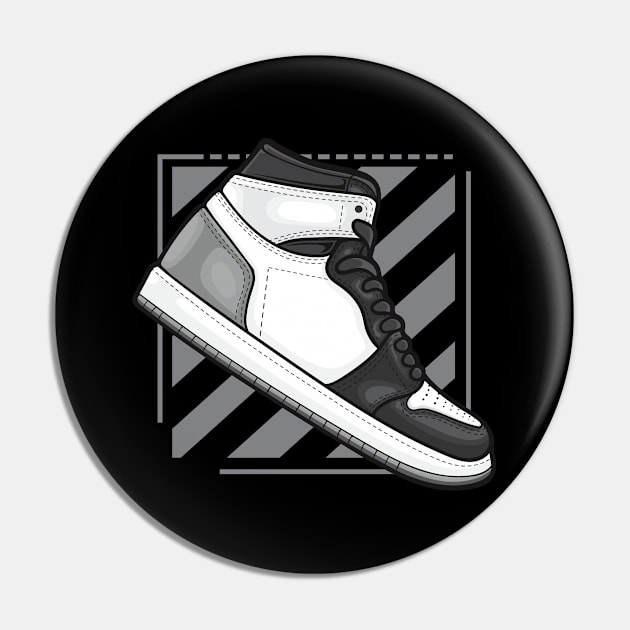 AJ 1 High Grey Fog Sneaker Pin by milatees