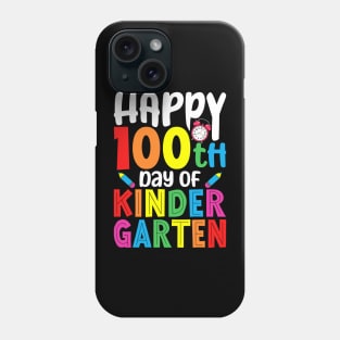 Horray 100th Day Of Kindergarten 100 Days Smarter Teacher Phone Case