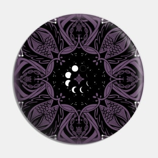 Moon mandala Pin