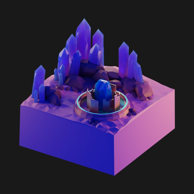 3D Crystal Garden by TeesandDesign