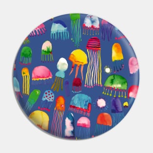 Pocket - Watercolor Marine Jellyfishes Pin