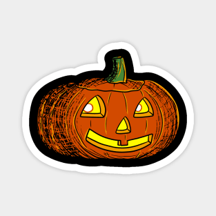 Halloween Jack O' Lantern with Dark Shadow Magnet