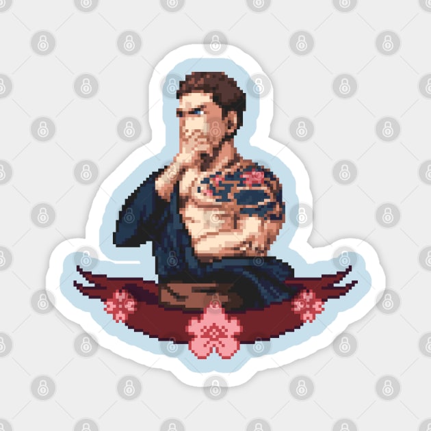 Chris Redfield Resident Evil Pixel Art Magnet by AlleenasPixels