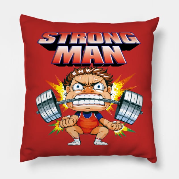 Strong Man Pillow by SkyBacon