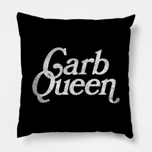 Carb Queen / Carb Lover Faded-Style Design Pillow