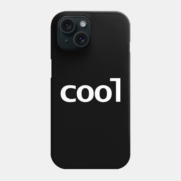 Cool Minimal Typography White Text Phone Case by ellenhenryart