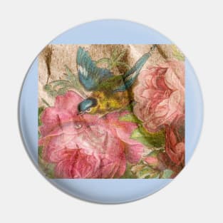 flower and bird Pin