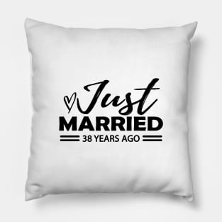 38th Wedding Anniversary - 38 years anniversary Pillow