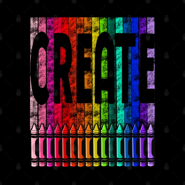 Create with Crayons in Rainbow Color by The Craft ACE