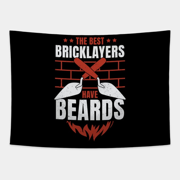 Bearded Bricklayer Brick Mason Beard Gift Tapestry by Dolde08