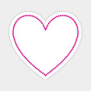 Pink Heart Outline Magnet