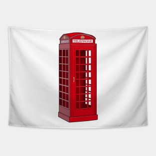 Red English Phone booth Tapestry