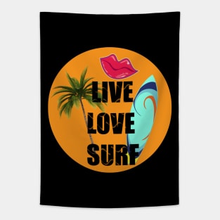 Live Love Surf Tapestry