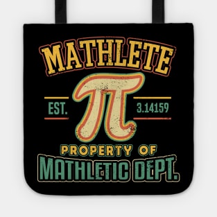 Mathlete Mathletic Department PI 3.14 Math Calculus Puns Tote