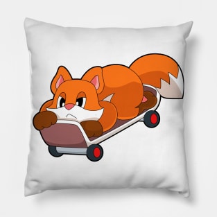 Fox Skater Skateboard Pillow