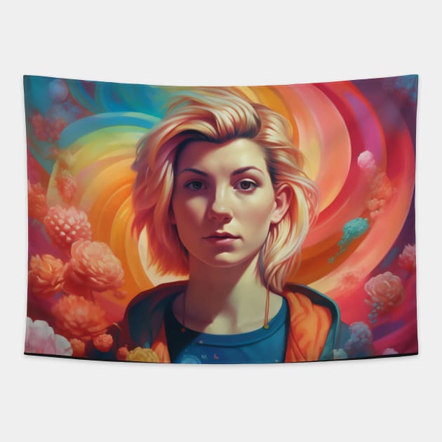 Jodie Whittaker as 13th doctor Tapestry by Jane-Mathieu