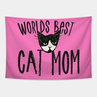 Worlds best cat mom Tapestry