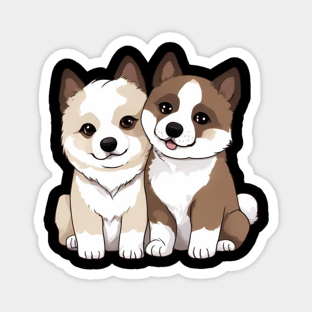 akita dog Magnet by animegirlnft