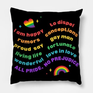 I am Happy LGBTQ Pride Pillow