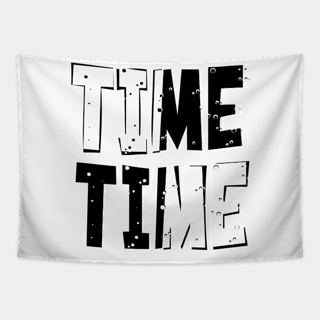 Black White Time Tapestry by stefy