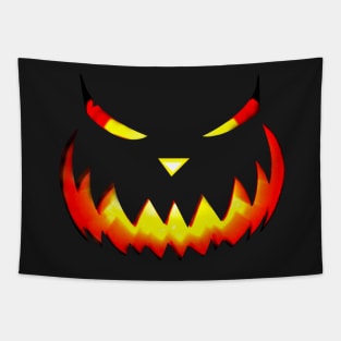 halloween pumpkin smiley face Tapestry