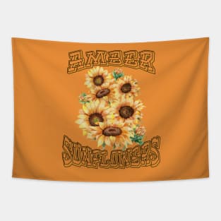 Amber sunflowers Tapestry