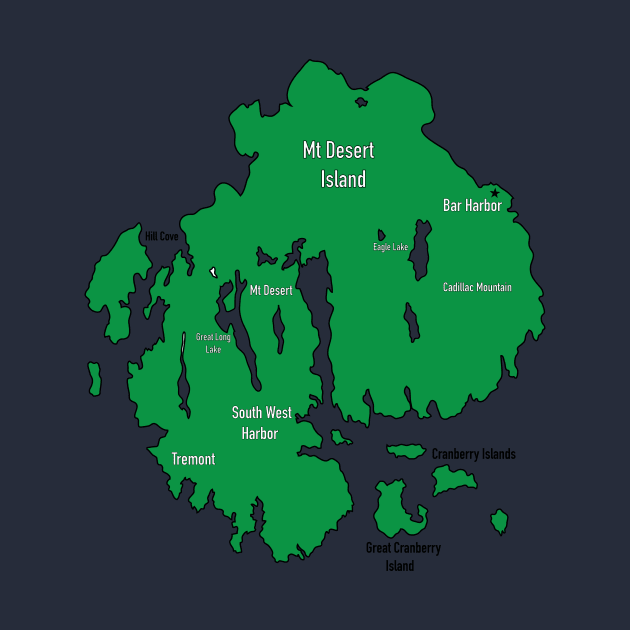 Bar Harbor Map by ACGraphics