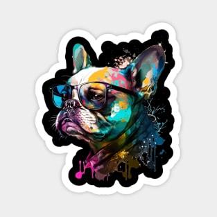 A dog wearing glasses Magnet