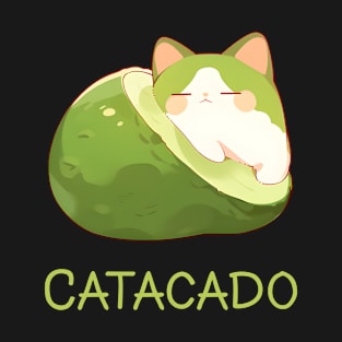 Catacado Funny Avocado Kawaii Cat Lover T-Shirt