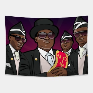 Coffin Dancers - Funny Dancing Pallbearers Meme Tapestry