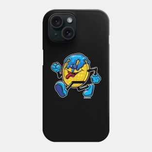 Blueberry Syrup and BlueberriesWaffle Mascot strutting Phone Case