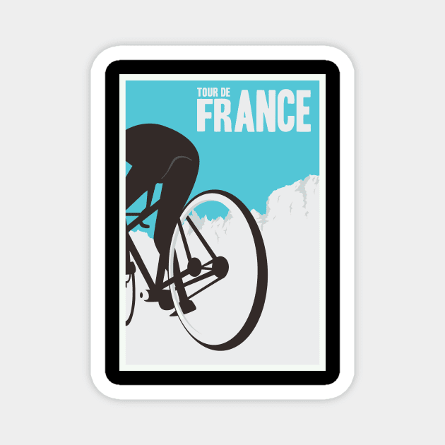 Tour de France Retro Vintage Poster Design Gift Magnet by Terrybogard97