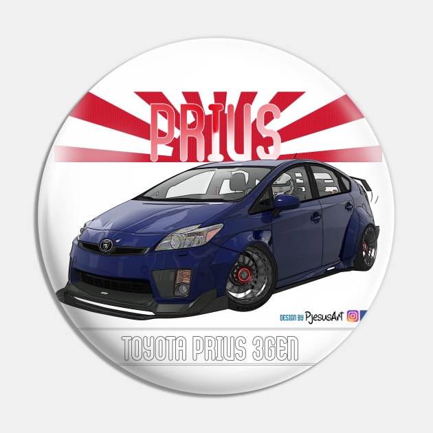 Toyota Prius 2JZ Blue Pin by PjesusArt