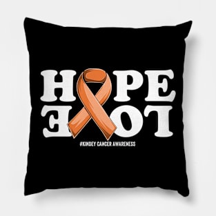 kidney Cancer Support | Orange Ribbon Squad Support kidney Cancer awareness Pillow