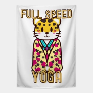 Cheetah yoga Tapestry