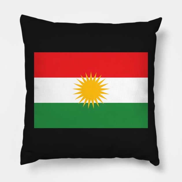 Kurdistan Flag Pillow by SolarCross