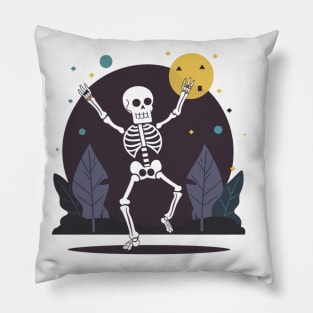 Dancing Skeleton Pillow