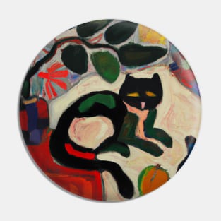 Painting of Cat in Style of Matisse Pin