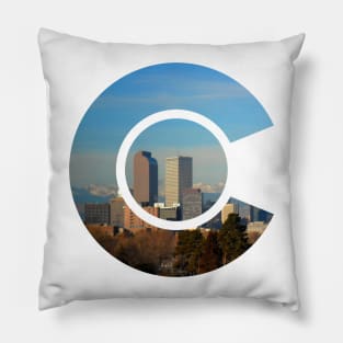 Denver, Colorado Skyline C Photo Pillow