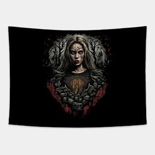 Goth Girl Shirt Tapestry