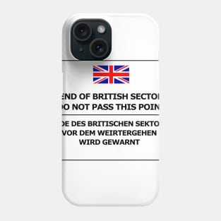 British Cold War Berlin sign Phone Case