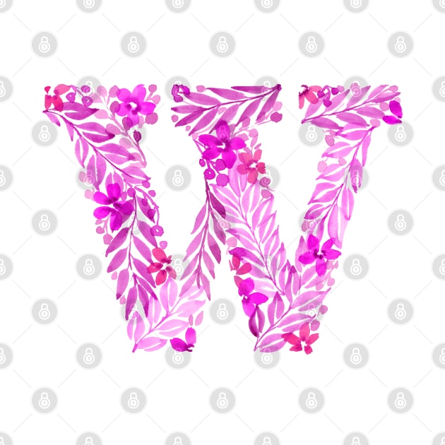 Monogram "W" in pink by racheldwilliams