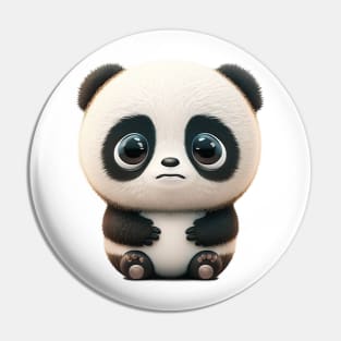 Panda Cute Adorable Humorous Illustration Pin