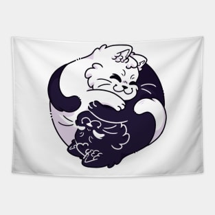 Ying yang cat Tapestry