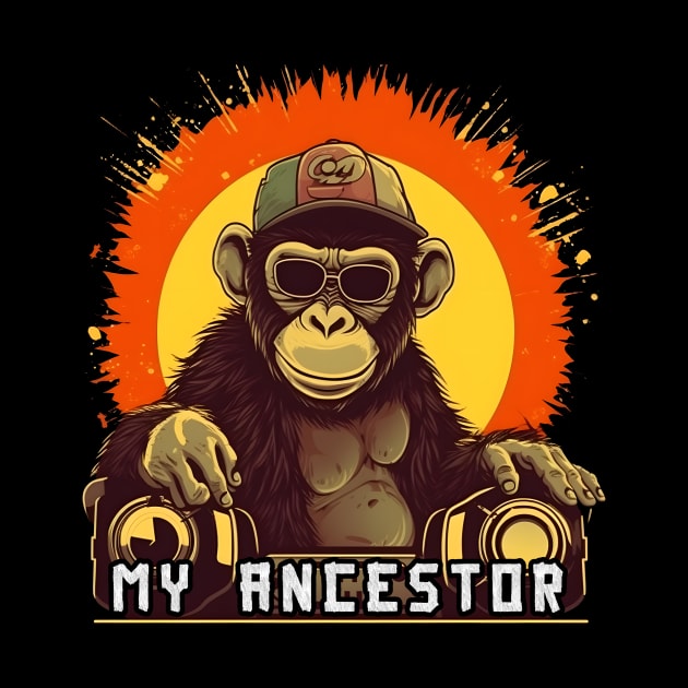 My Ancestor Monkey Cool DJ Ape by MLArtifex