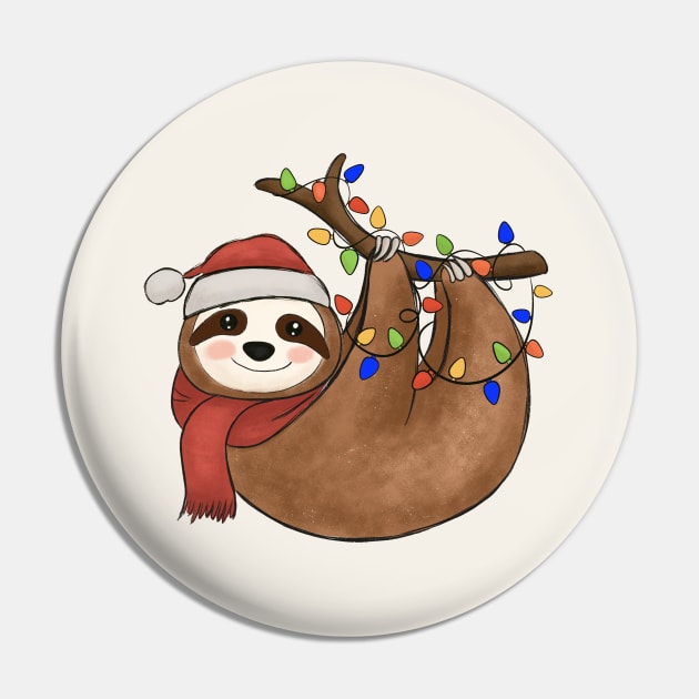 Sloth Christmas Pin by Nessanya