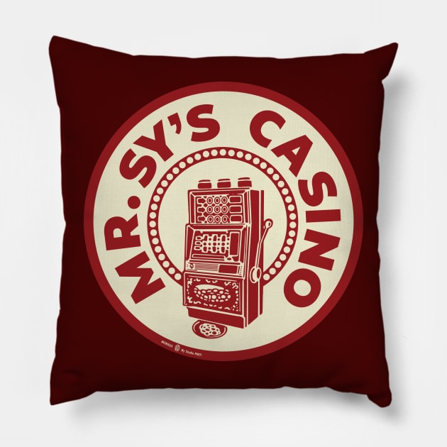 Vintage Mr Sy's Casino Las Vegas Pillow by StudioPM71