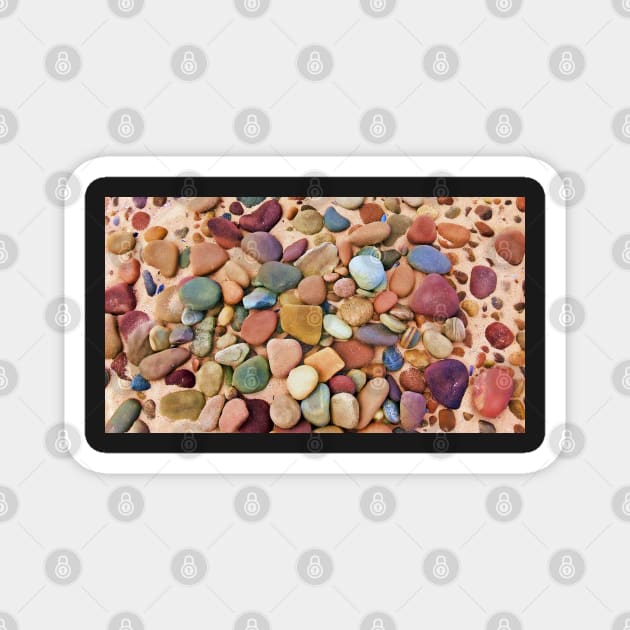 Beach Stones Abstract 4 Magnet by dhphotography