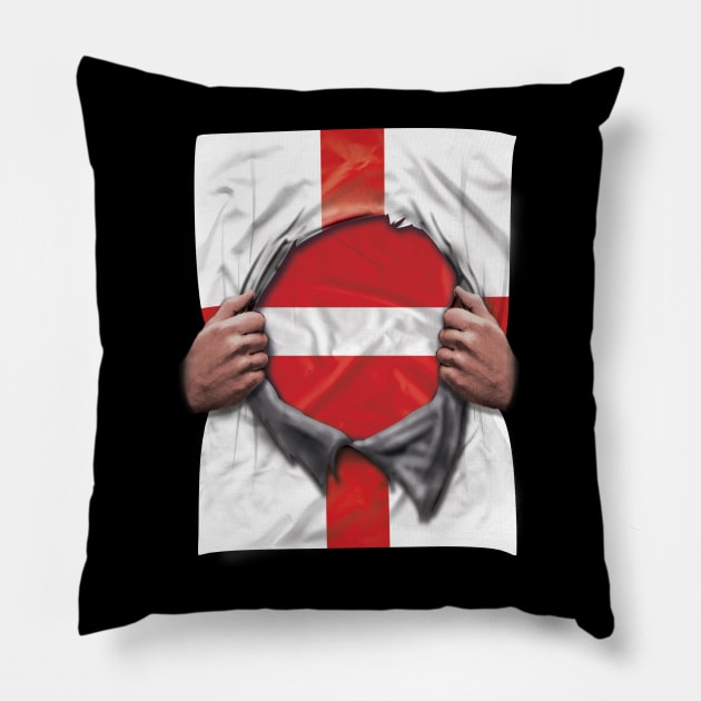 Latvia Flag English Flag Ripped - Gift for Latvian From Latvia Pillow by Country Flags