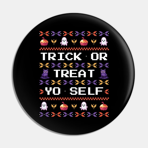 Halloween Pixel Party Pin by Life2LiveDesign